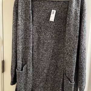 Old Navy Gray Open-Front Knit Cardigan
